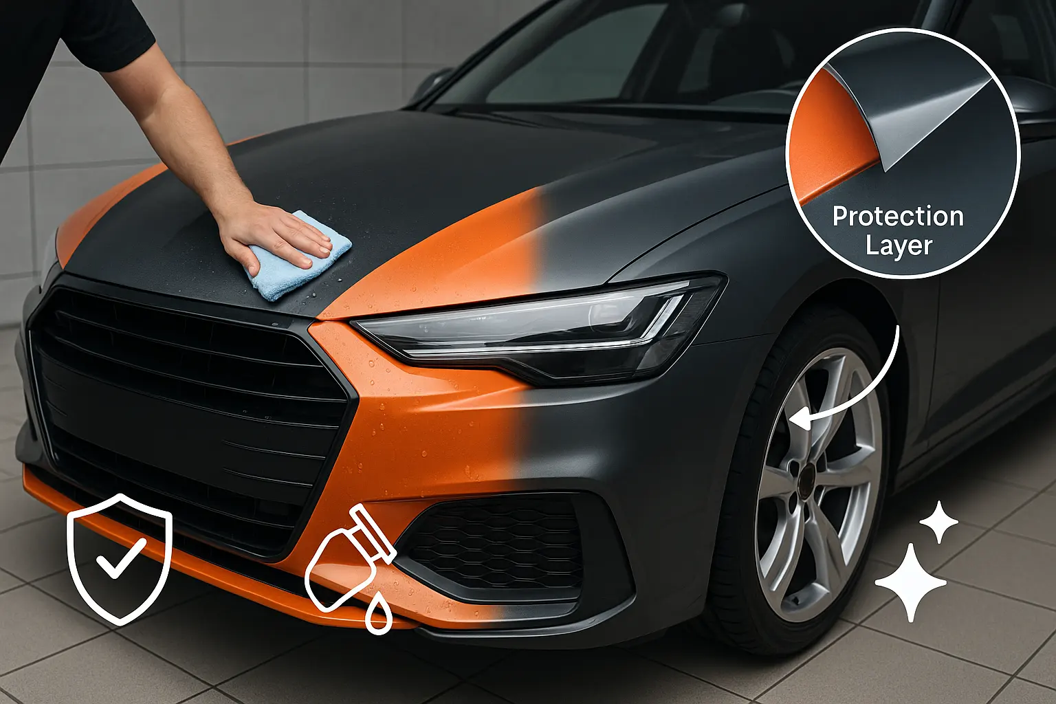 Vermeide Flecken auf TPU PPF