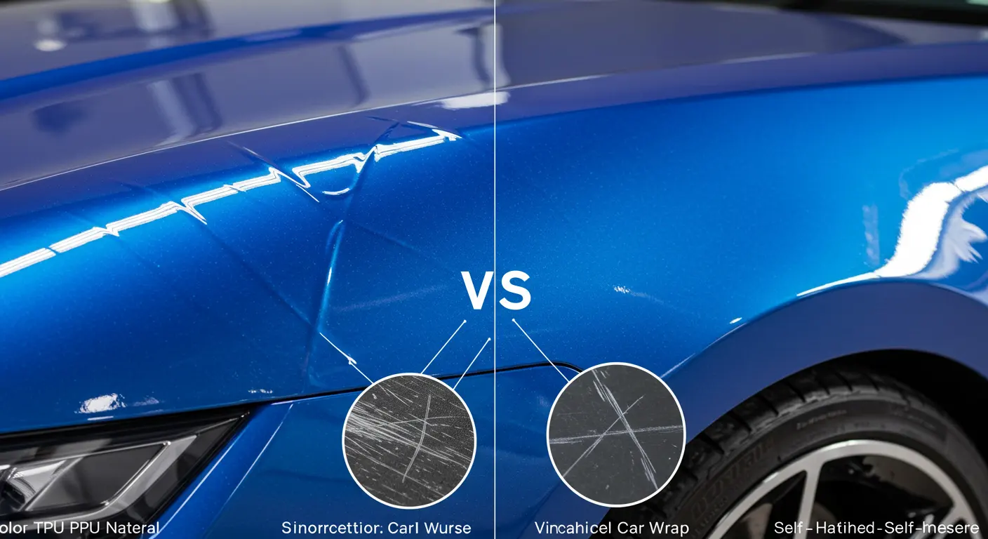 Farbige TPU PPF vs. Vinyl Car Wrap