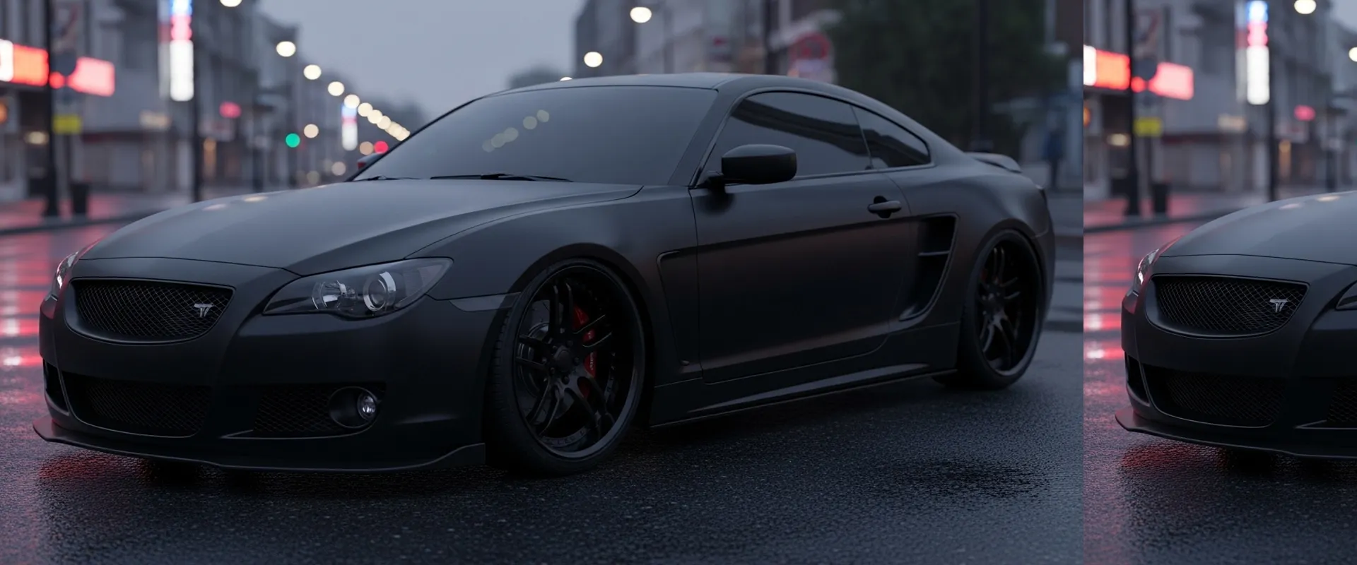 Schwarze Matte für Auto-Banner