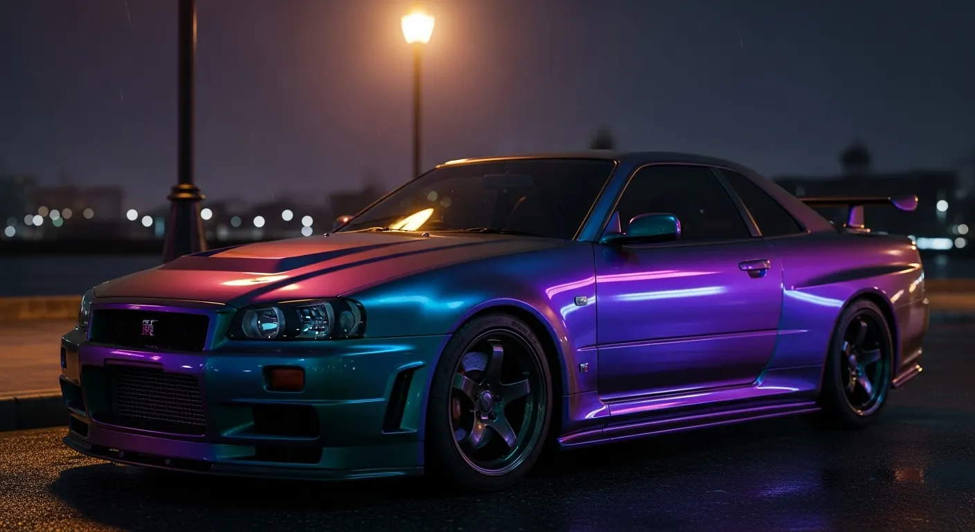 Mitternachtslila Farbe