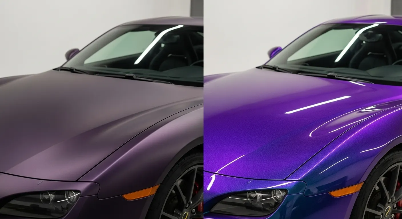 Midnight Purple Wrap vs. Farbe