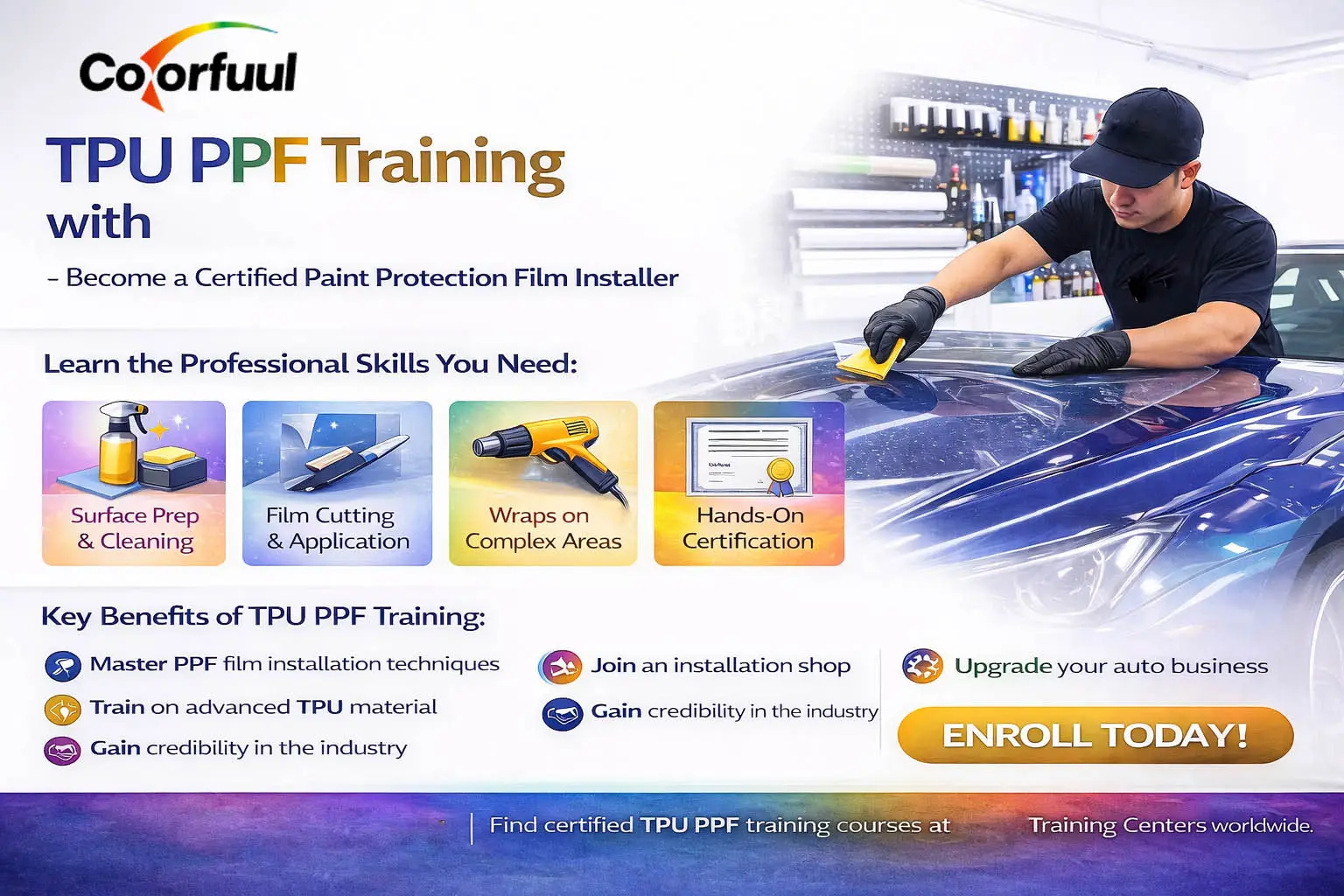 TPU PPF Training mit UPPF – Werden Sie zertifizierter Lackschutzfilm-Installateur